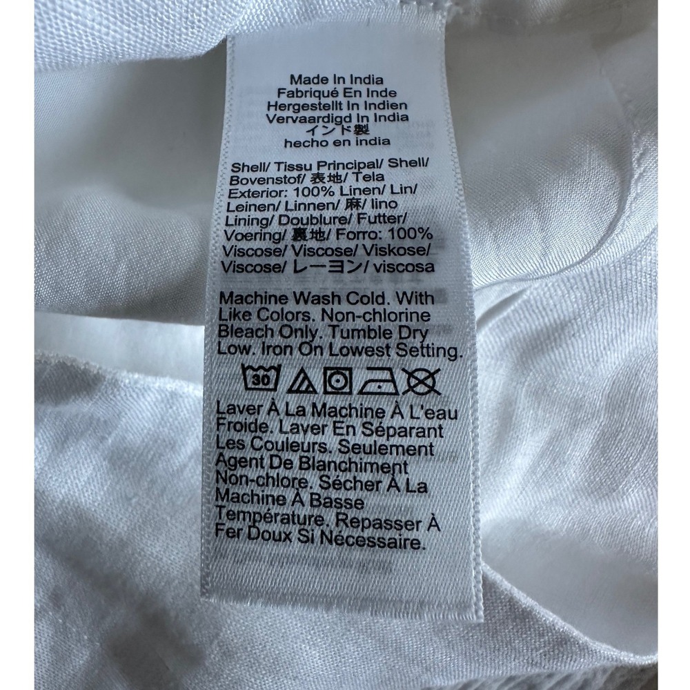 NWT J.Crew 100% Linen V-Neck Tunic Mini Dress P XXS Coastal - Picture 8 of 10